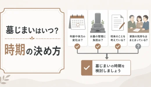 墓じまいはいつが良い？四十九日・一周忌で迷う時の決め方