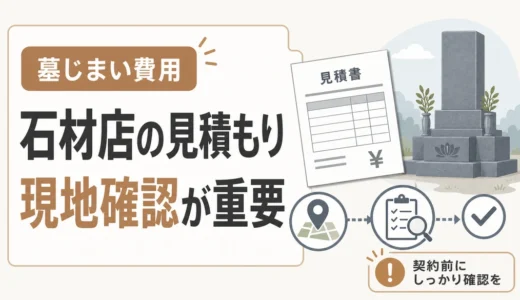 石材店の見積もりは現地確認で比較｜墓じまい費用の見方