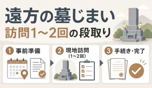 遠方の墓じまいは何回行く？訪問1〜2回に絞る段取り