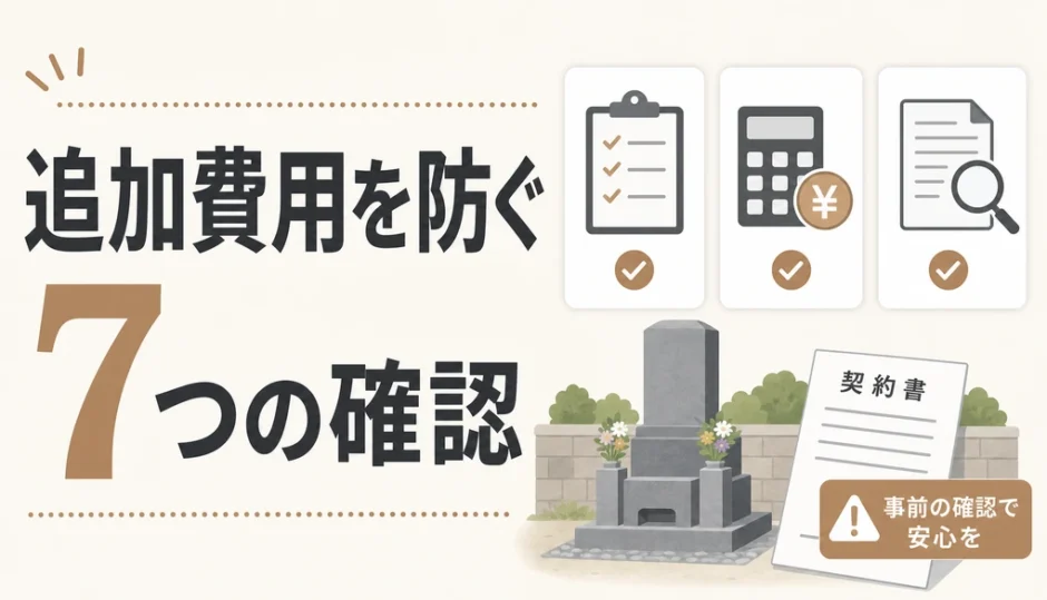 墓じまいの追加費用を防ぐ7つの確認ポイント