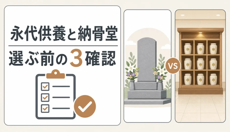永代供養と納骨堂を選ぶ前の確認ポイント