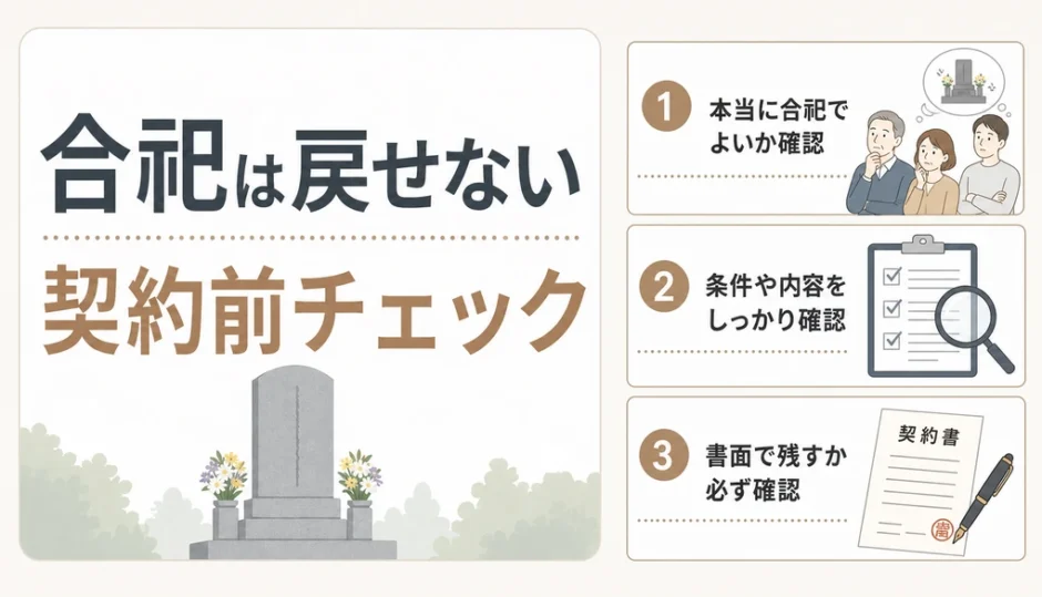 合祀で後悔しないための契約前チェック