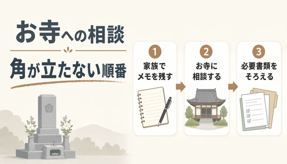墓じまいをお寺に相談するときの角が立たない順番