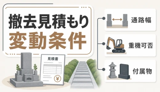 墓じまいの撤去見積もりが変わる条件｜現地確認で見る内訳