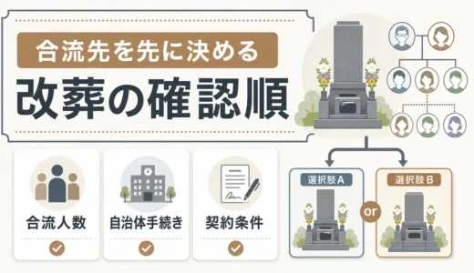 夫婦墓・家族墓を改葬する前に｜合流先と許可手続きの確認順
