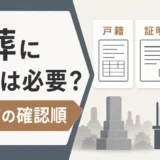 改葬手続きで戸籍が必要か判断する確認順の図解
