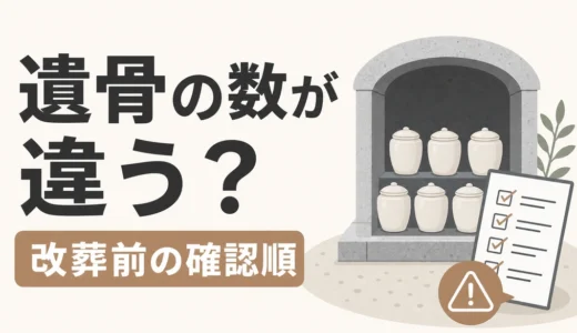 お墓の遺骨の数が合わない時の確認順｜改葬許可と追加申請