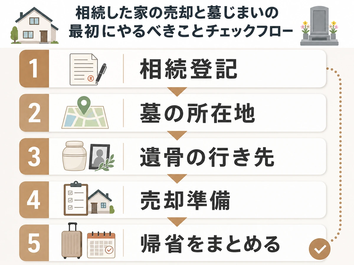 実家売却と墓じまいで最初に確認する順番