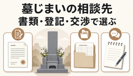 墓じまいは誰に相談？行政書士・司法書士・弁護士の役割と費用の見方