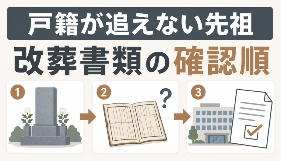 戸籍が追えない先祖の遺骨を改葬するときの必要書類の確認順