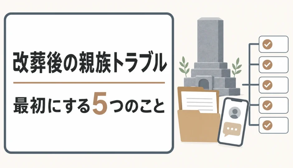 改葬後の親族トラブルで最初にする5つのこと