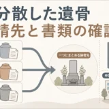 分散した遺骨を一つにまとめる改葬手続きの確認順
