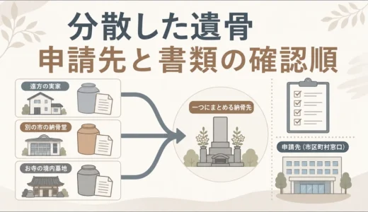 分散した遺骨を一つにする改葬手続き｜申請先・書類・確認順