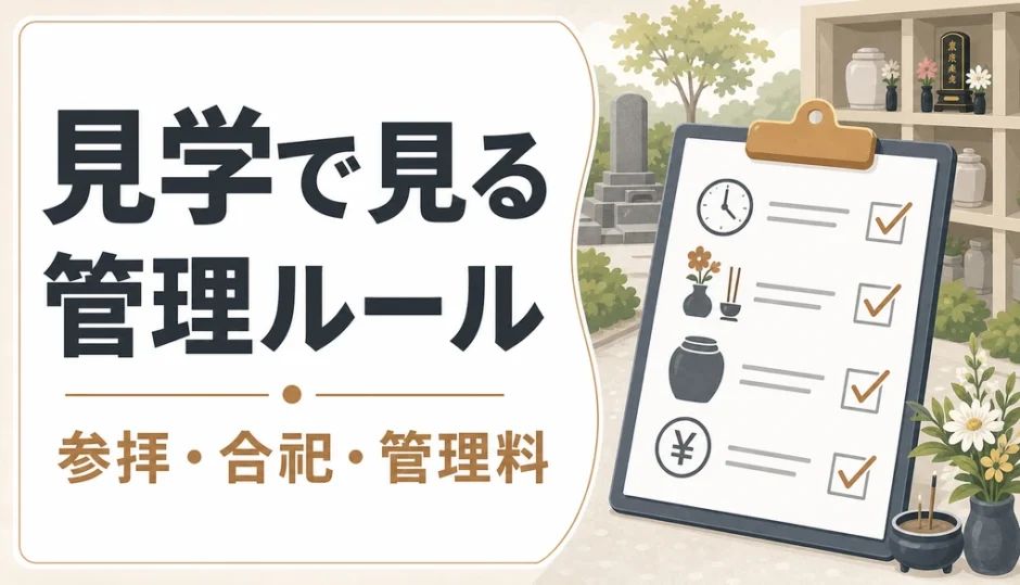 霊園・納骨堂の見学で確認する管理ルールのチェックリスト