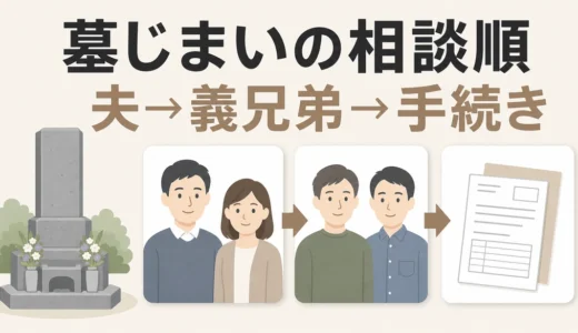 義父母（姑・舅）のお墓を墓じまいしたい｜妻が夫・義兄弟と揉めずに進める相談順
