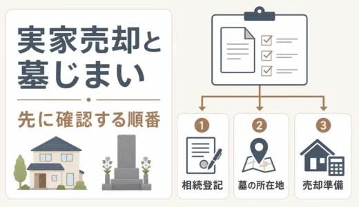 相続した実家を売るなら墓じまいが先？順番と同時進行の考え方