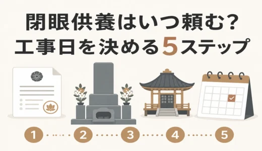墓じまいの閉眼供養はいつ頼む？石材店・僧侶・工事日を決める順番