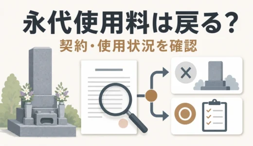 永代使用料は戻ってくる？原則返金されない理由と例外の確認手順
