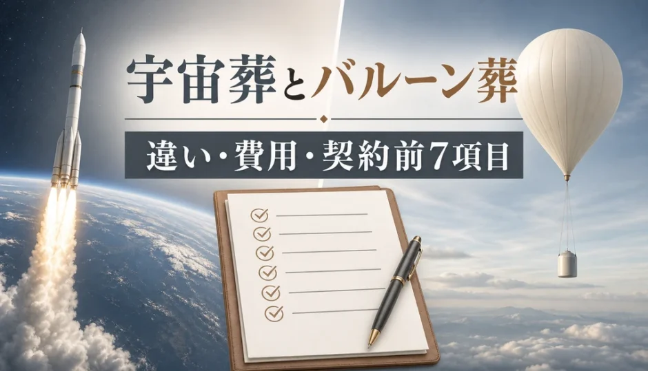 宇宙葬とバルーン葬の違い・費用・契約前7項目