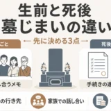 生前墓じまいと死後墓じまいの違いを示す比較サムネイル