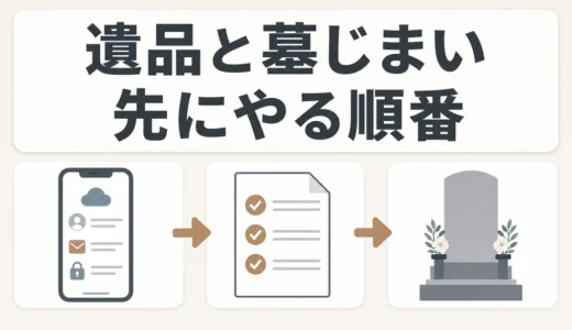 デジタル遺品と墓じまいを同時に進める優先順を示すサムネイル