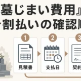 墓じまい費用の分割払いで見積書・支払日・契約書を確認する順番