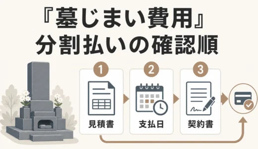 墓じまい費用は分割払いできる？支払い方法4つと契約前の確認順