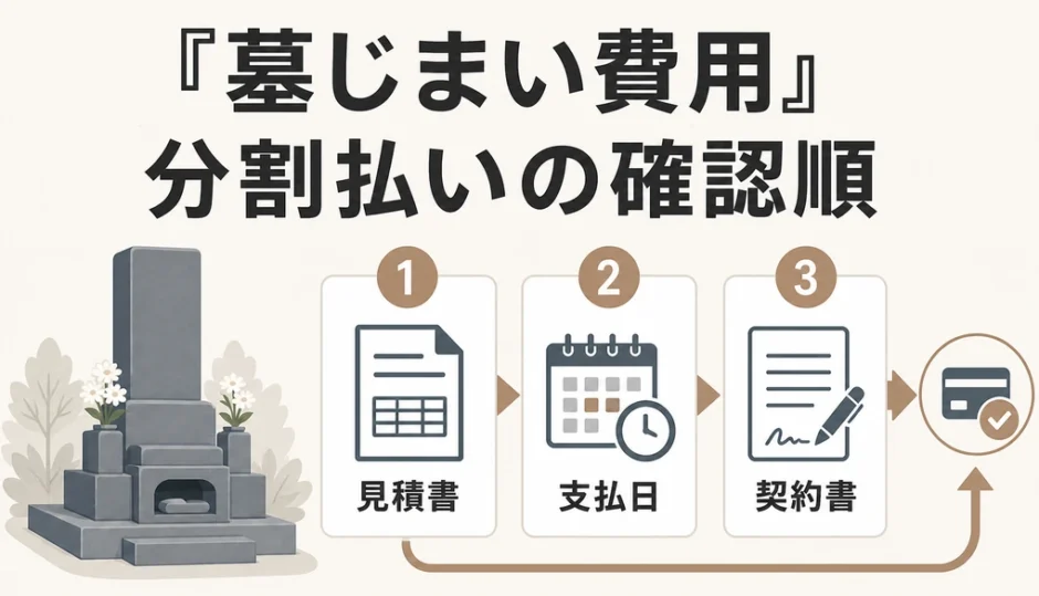 墓じまい費用の分割払いで見積書・支払日・契約書を確認する順番