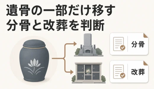 遺骨の一部だけ移す手続きは分骨｜改葬許可との違いと残す遺骨の扱い