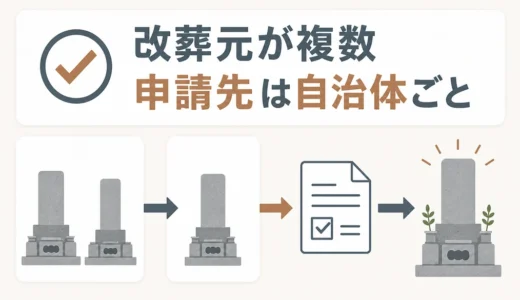 改葬元が複数なら許可申請は何通？自治体ごとの数え方と確認順