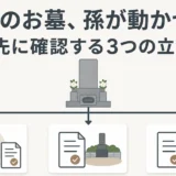 祖父のお墓を孫が動かす前に3つの立場を確認する図